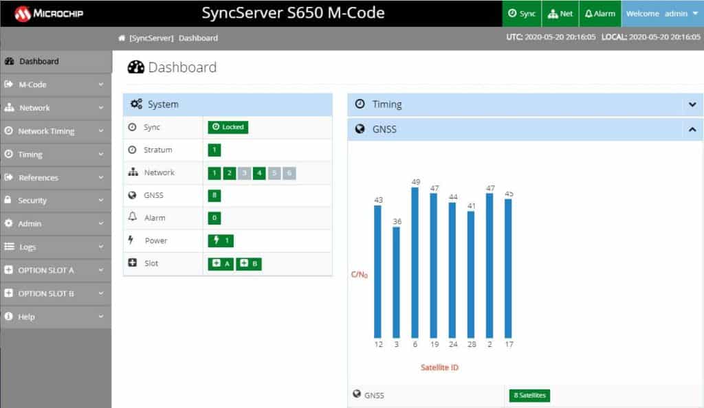 SyncServer S650 Dashboard